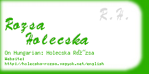 rozsa holecska business card